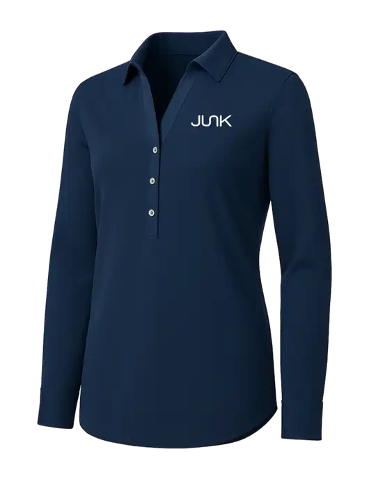 Womens Navy City Stretch Shirt w/Junk Logo