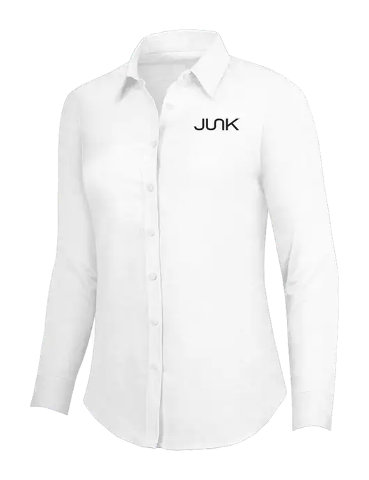 White Womens SuperPro Oxford Shirt w/Junk Logo