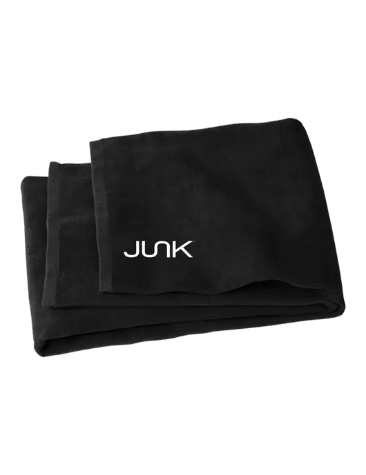 Black Beach Towel w/Junk Logo