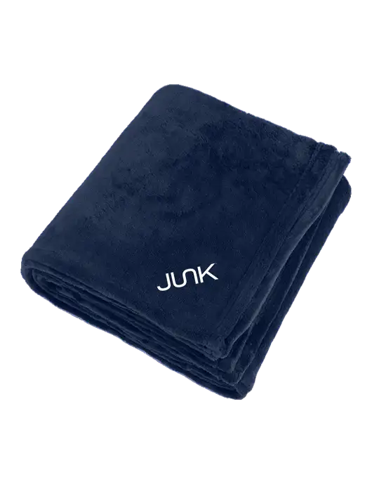Oversized Deep Navy Ultra Plush Blanket w/Junk Logo