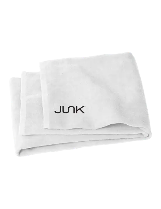 White Beach Towel w/Junk Logo