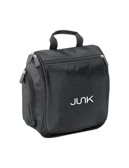 Hanging Black Toiletry Kit w/Junk Logo